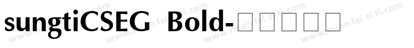 sungtiCSEG Bold字体转换
